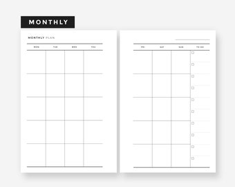 Minimalist - Monthly Plan - POCKET Size l