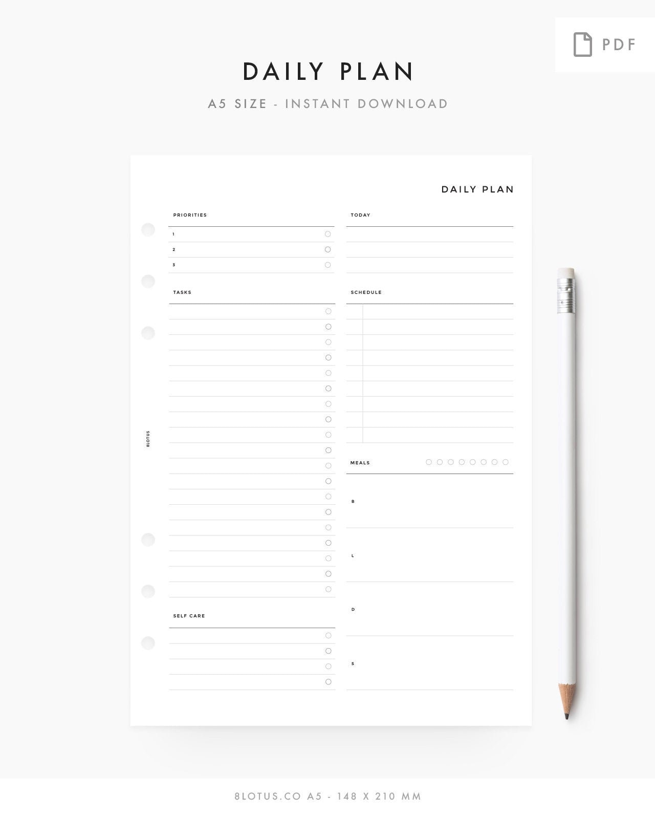 A4 Planner Inserts Meal Planner A4 Planner Minimalist Planner Menu