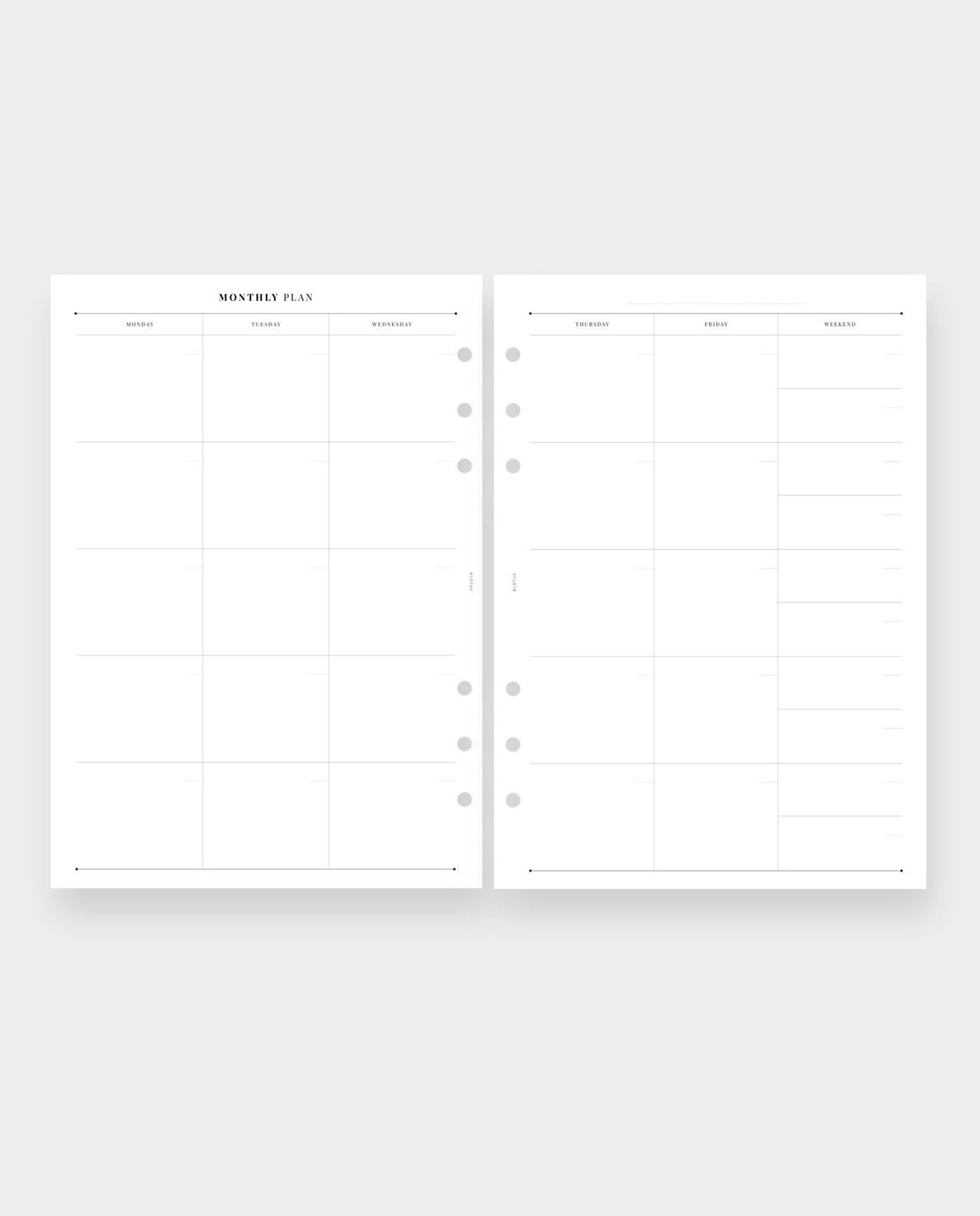 Classic Monthly Calendar - A5 - Etsy