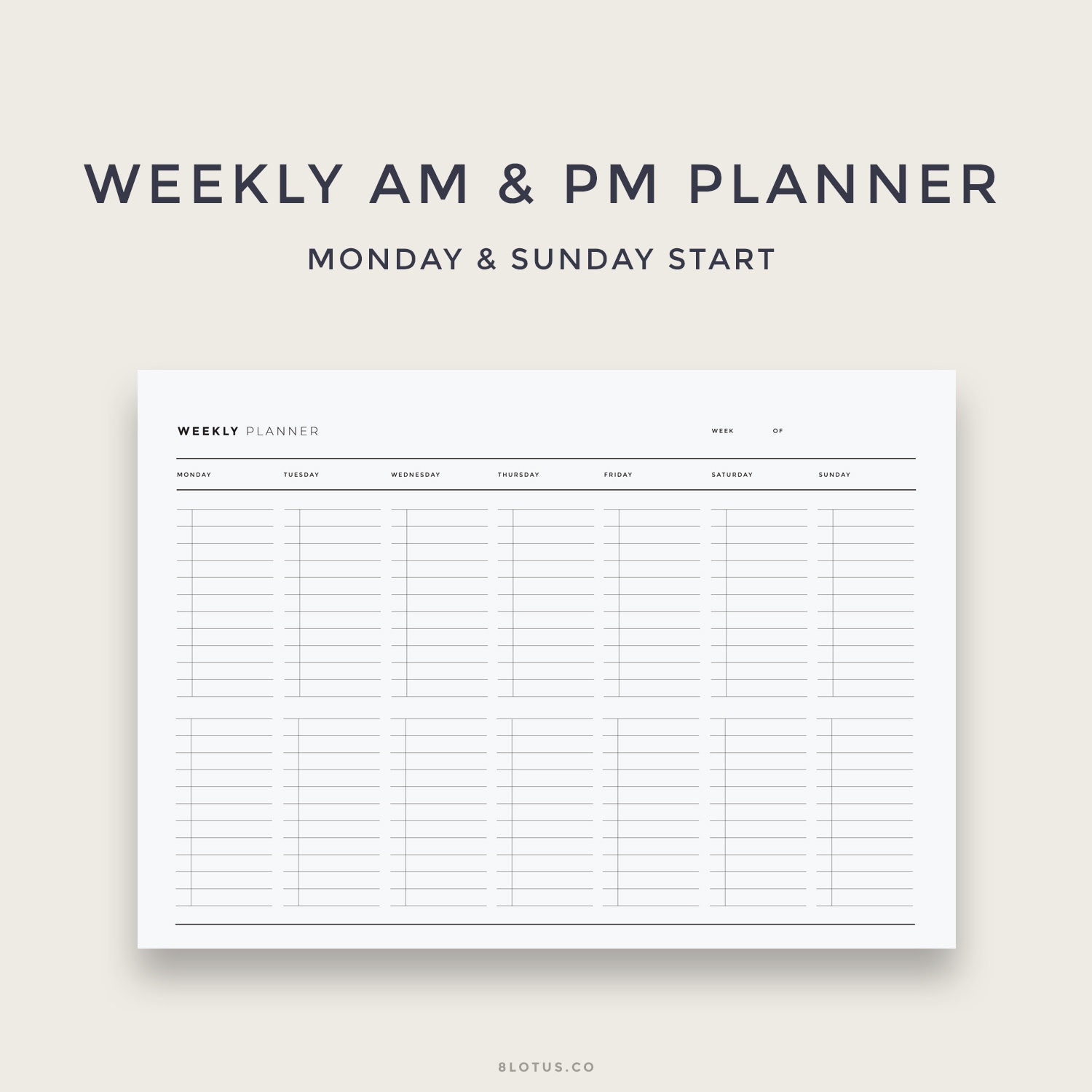 minimalist-weekly-am-pm-list-l-weekly-routine-meal-planner-goals