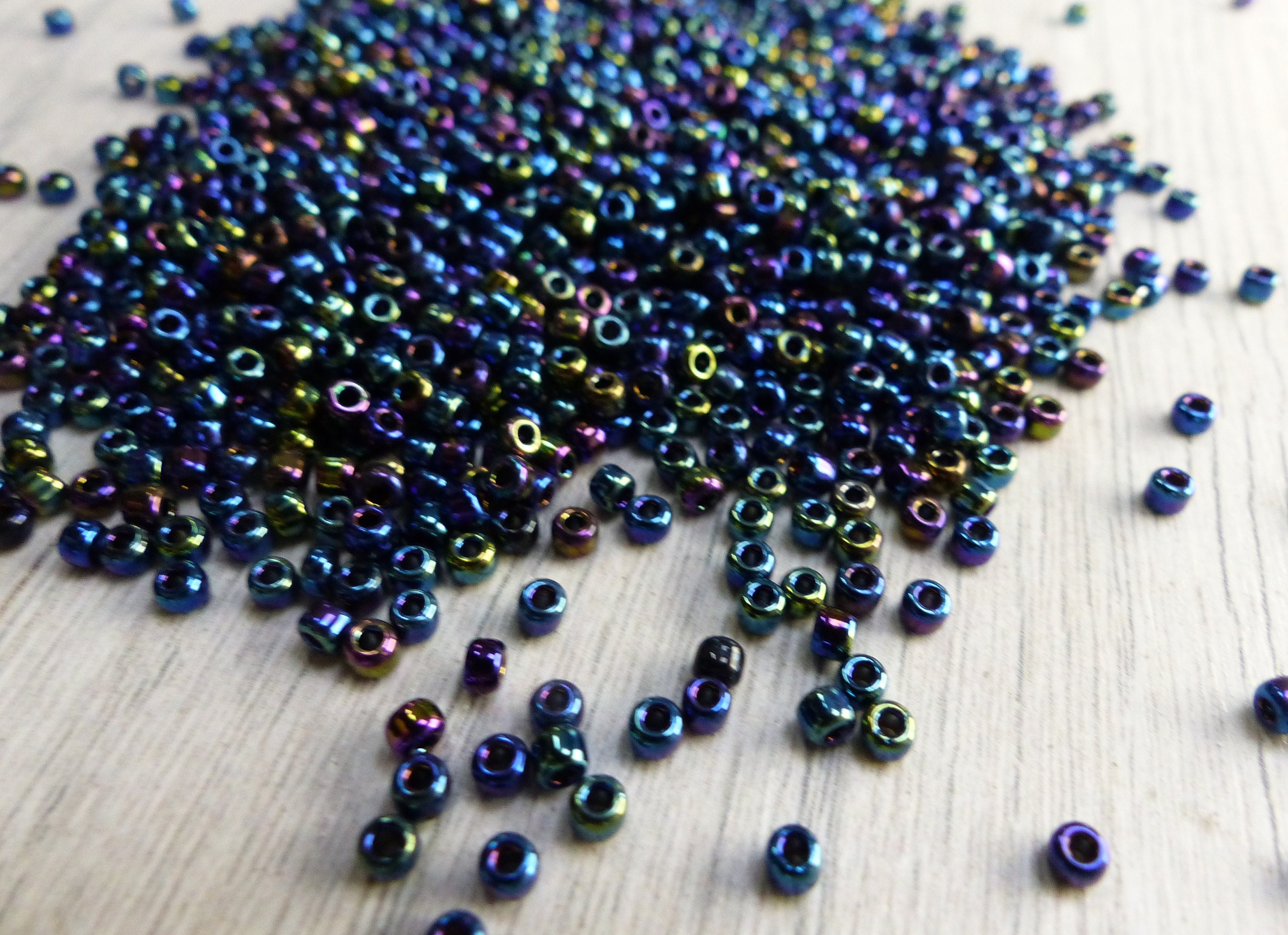 Lot of 2000 beads, surroundings, 2mm beads, 31g, black seed beads, black beads, seed beads