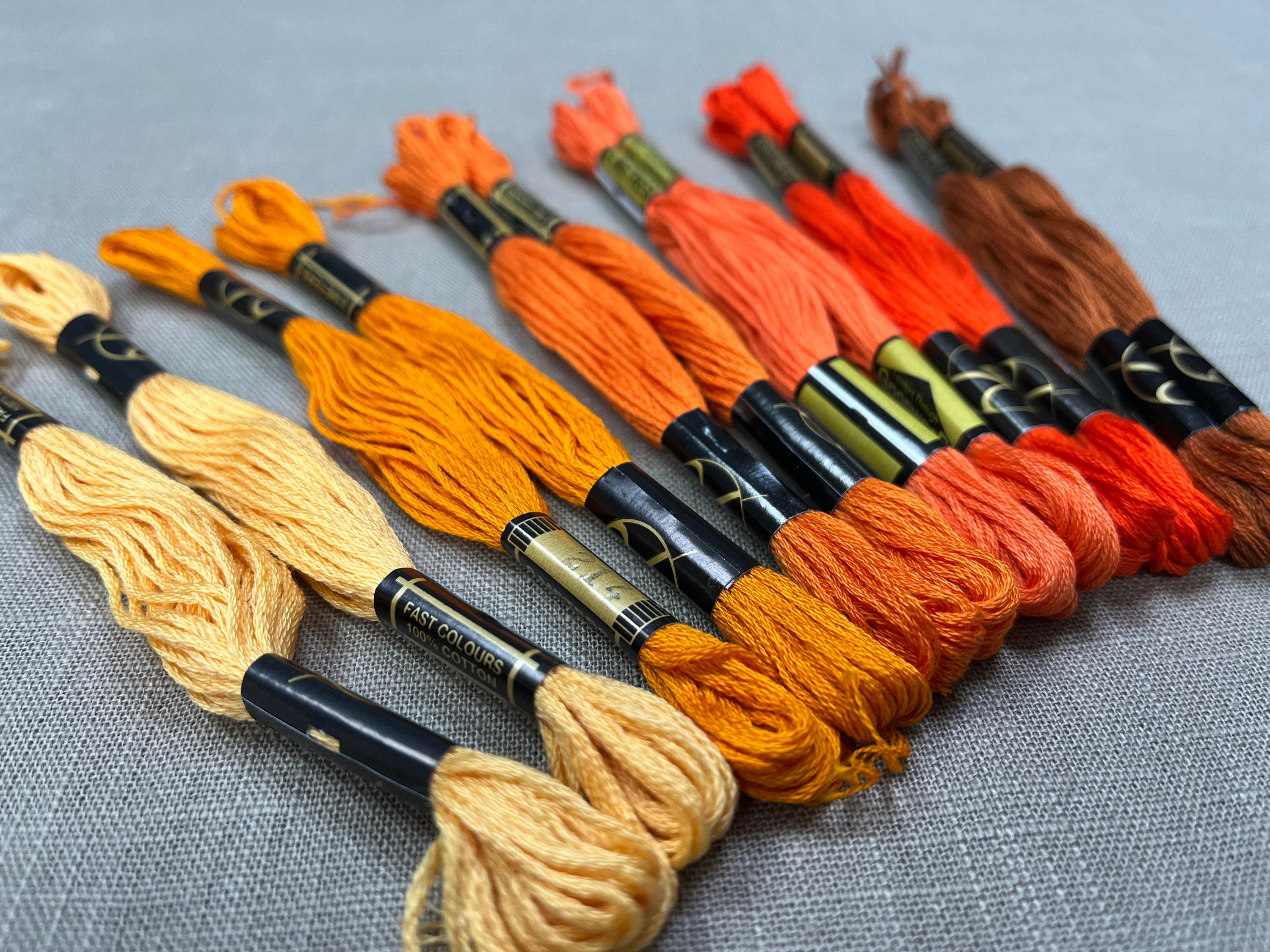 Sewing & Fiber Embroidery 12 x Brown Mix Rustic embroidery thread