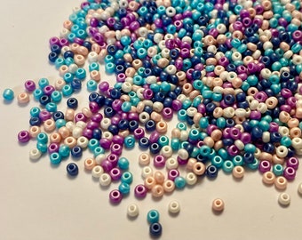 Glass Silk Seed Beads for Crafting and Jewellery Making Mixed Colours