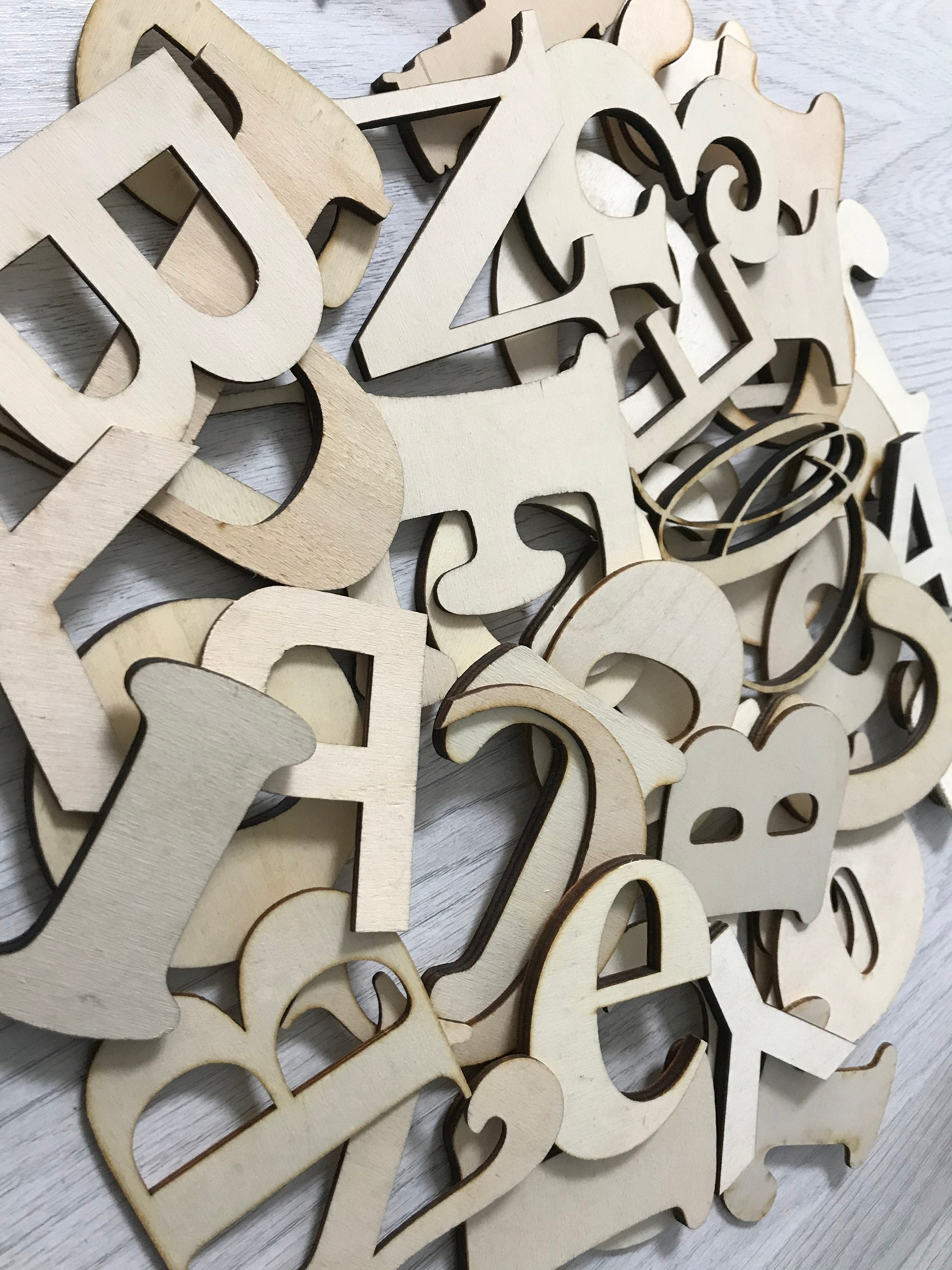 Box of 50 Mixed Wooden 8-10cm Letters Seconds Clearance Box - Etsy ...