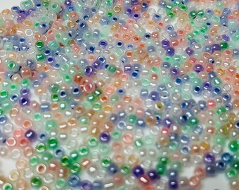 Peal Effect Glass Seed Beads for Crafting and Jewellery Making Colours Mixed