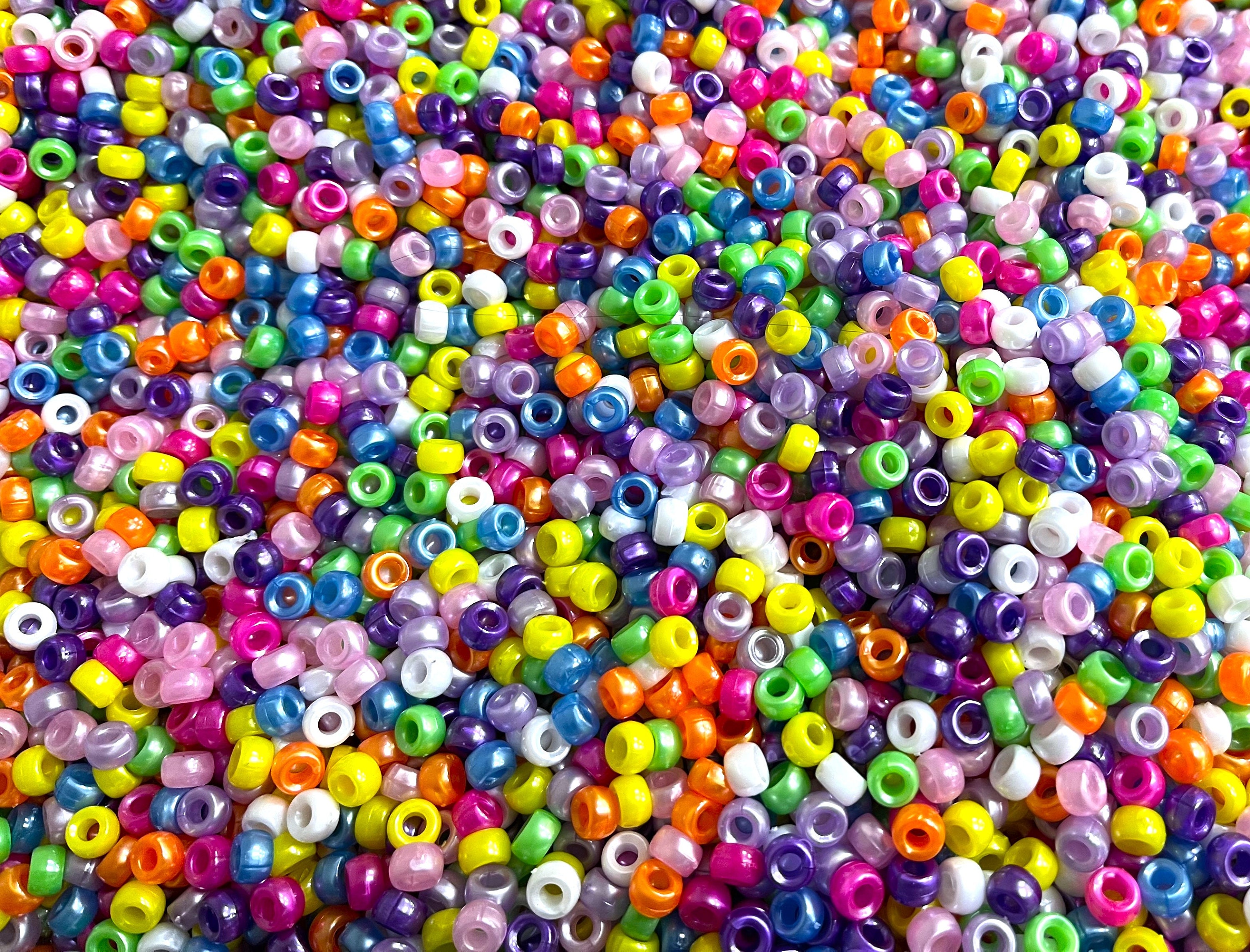 100 X Butterflies Shaped Mixed Colour Pony Beads Jewelry Making Craft  Plastic Opaque Candy Mix 