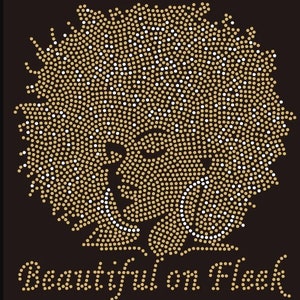Black Pride Beautiful on Fleek   Rhinestone Transfer