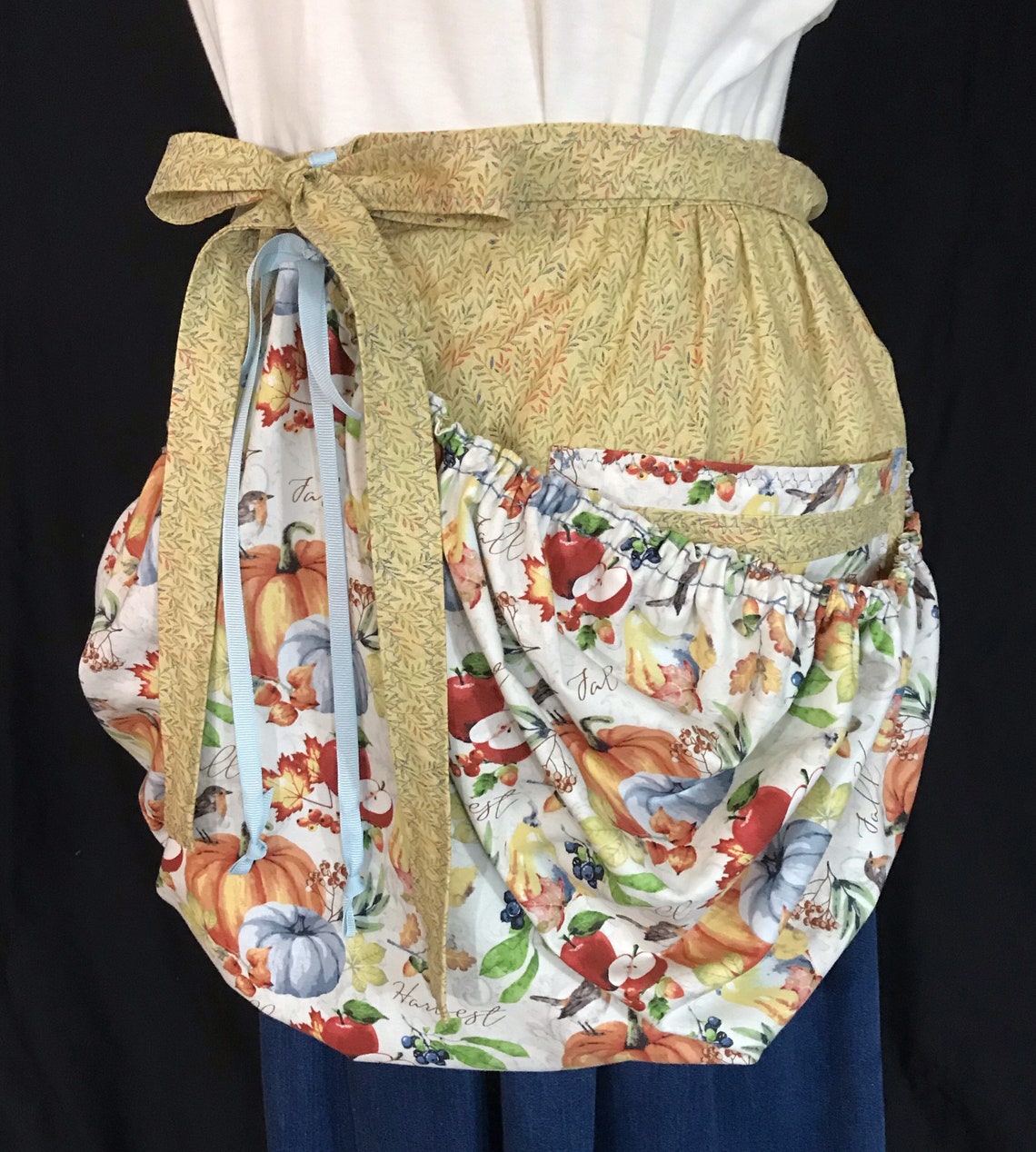 Gathering apron Harvest apron Garden apron Pumpkins Etsy