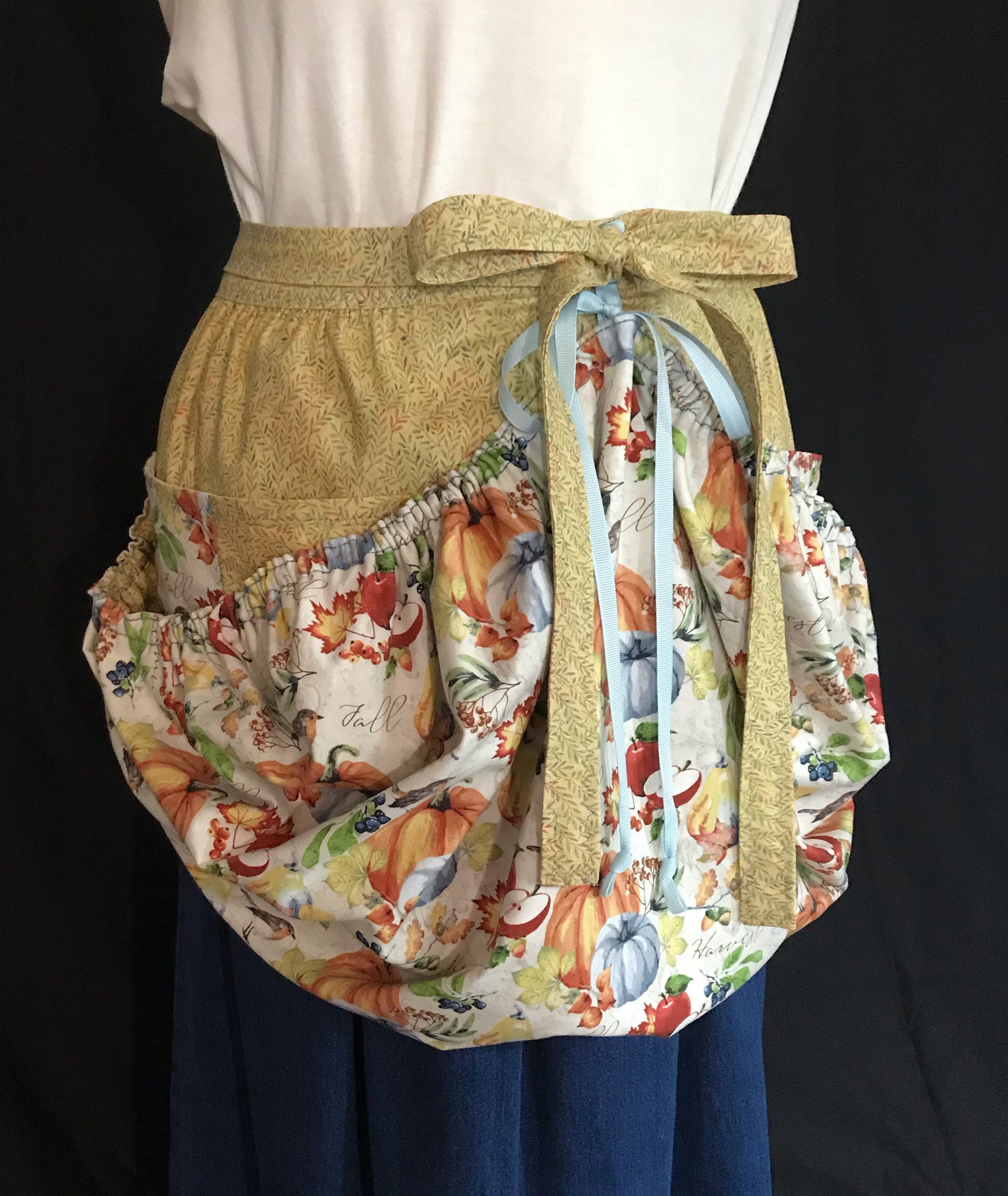 Gathering apron Harvest apron Garden apron Pumpkins Etsy