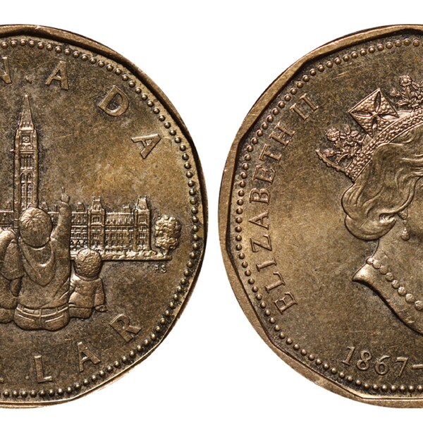 1992 Elizabeth II Canada Coin Bronze plated Coin Rare 1 dollar KM# 218 #CAN2515