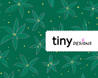Fine Vibrant Green Anise Flowers Seamless Pattern - Digital Download | Fabric Printing, Stationery Design, Sublimation projects, crafts...