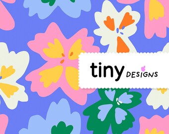 Autumn Fun Purple Floral Pattern – Funky Seamless Design | Back-to-School Crafts & Fabric Printing