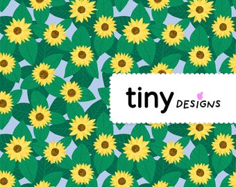 Sunflower Seamless Pattern | Rustic Boho Chic Digital Paper for Nursery Decor, Fabric & crafts