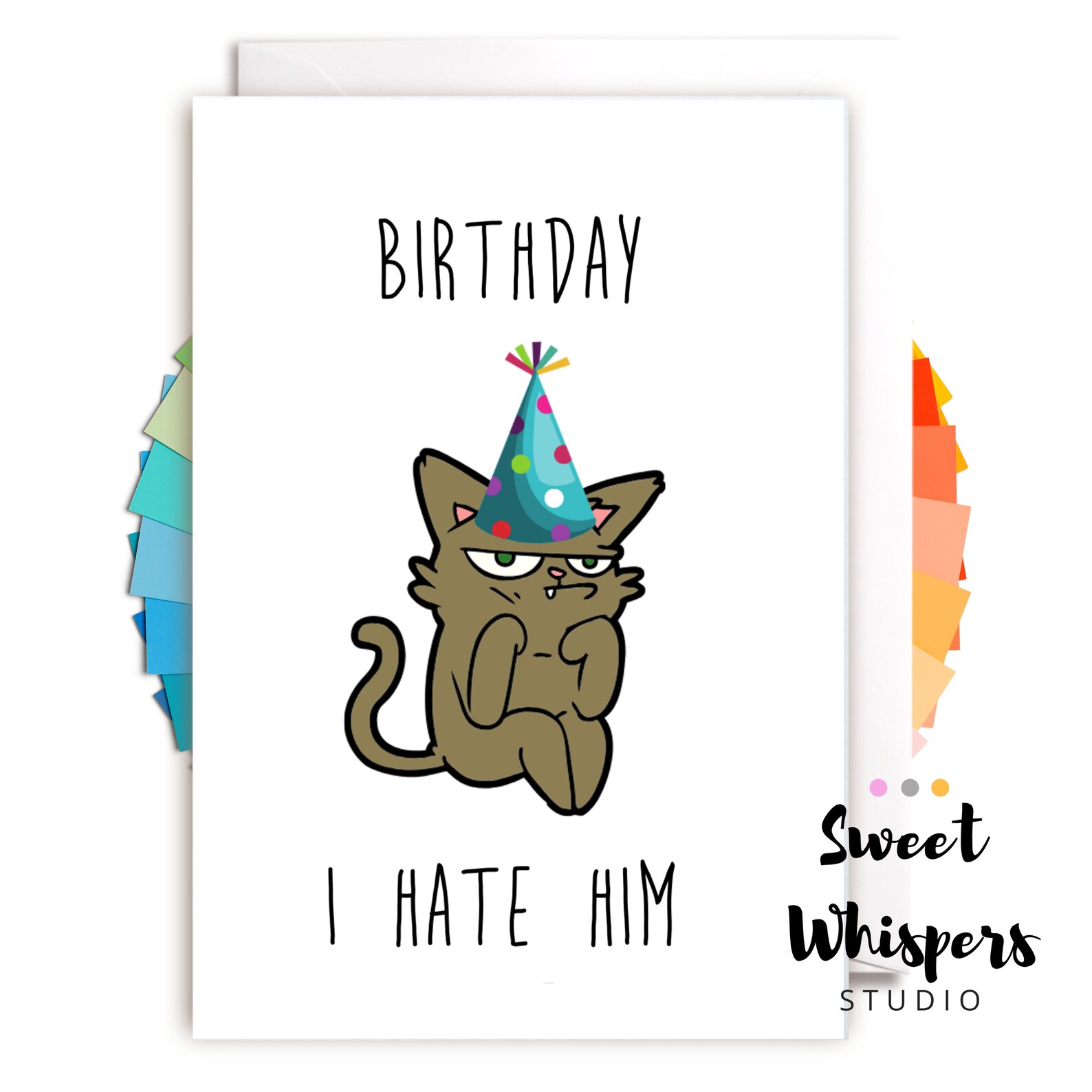 Funny Grumpy Cat Birthday Card unique birthday card gift | Etsy