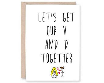 Funny Valentine Card - rude valentine card, husband valentine, wife valentine, adult valentine, gift for him, girlfriend valentine
