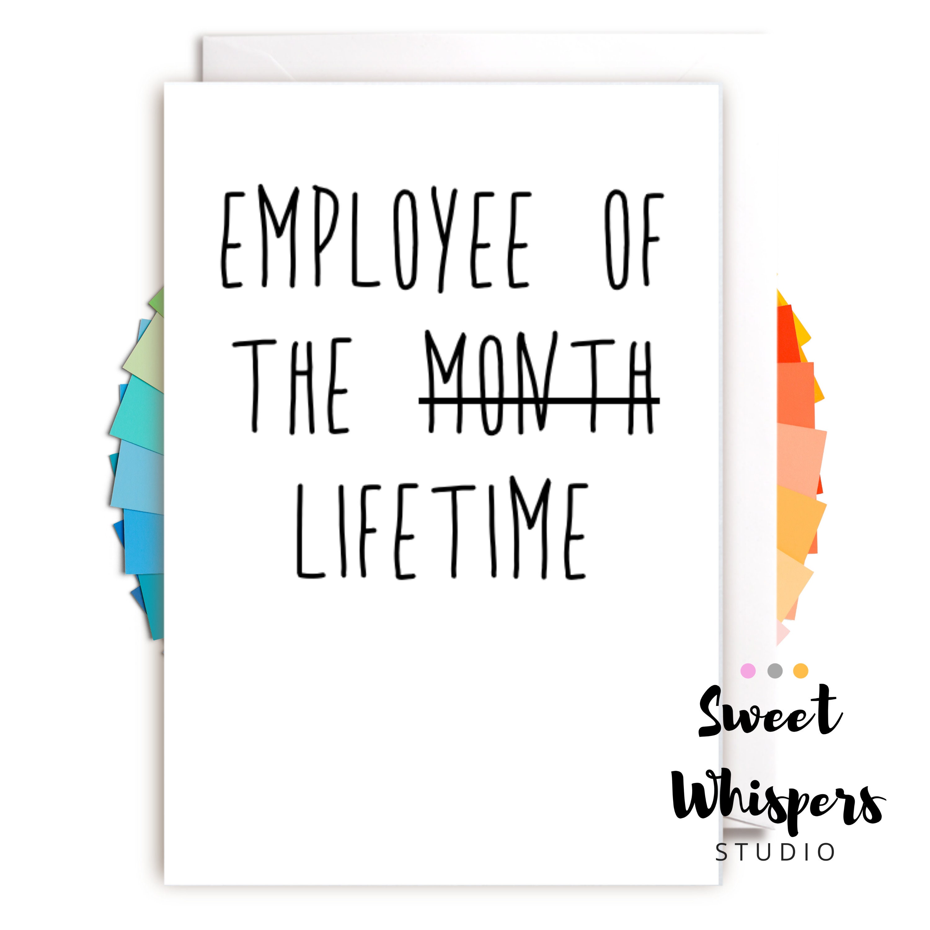 Employee of the Lifetime Funny Employee of the Month Card Etsy Canada
