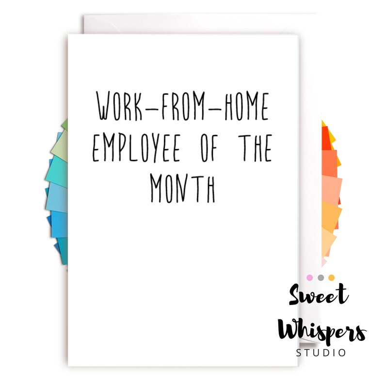 Funny Employee Of The Month Card Work Anniversary Card for