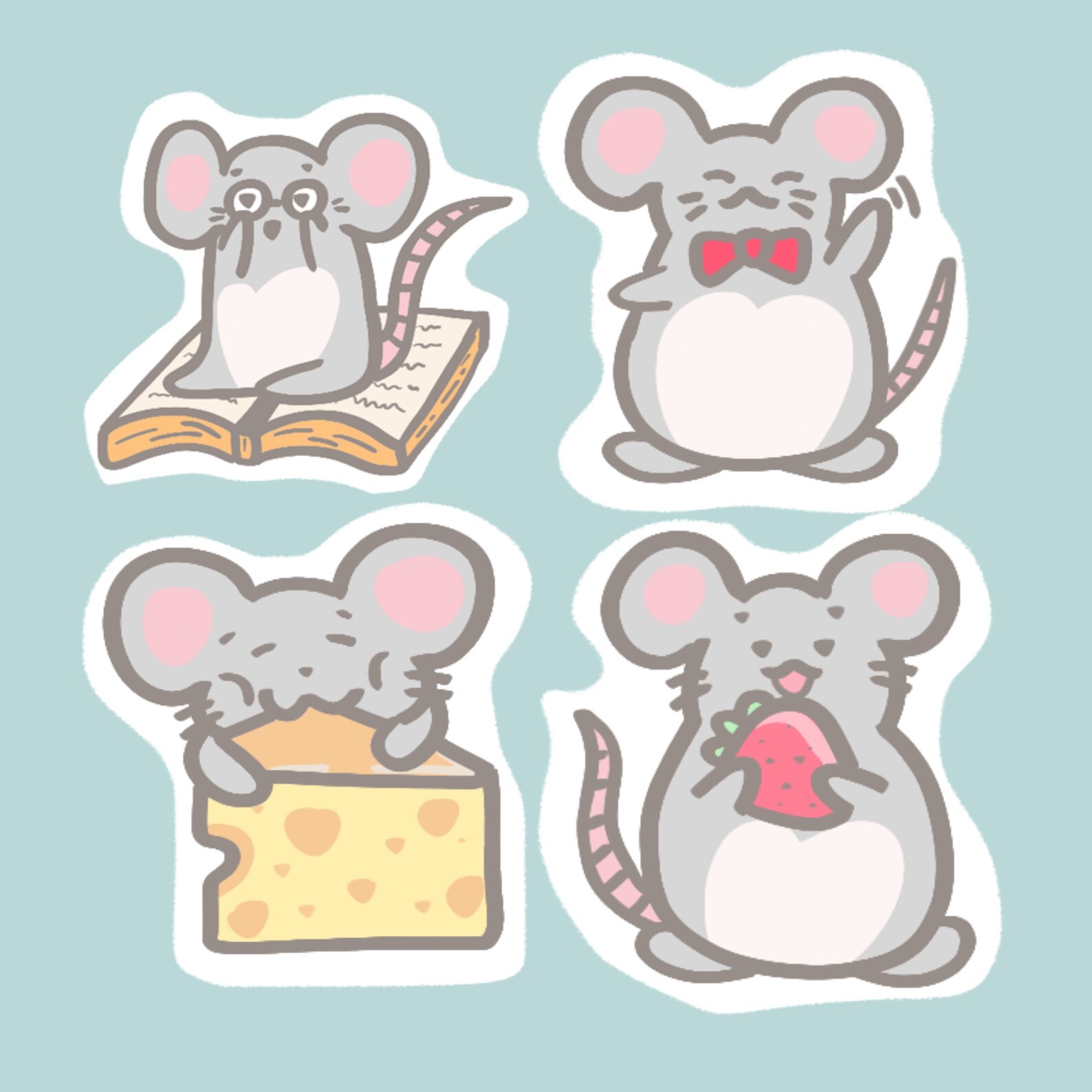Lil' Rodent Sticker Sheet mouse stickers mice sticker Etsy