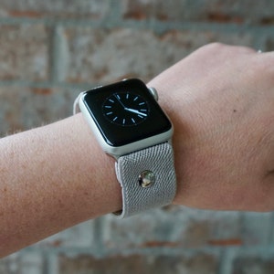 Gray Stretch Elastic Apple Watch Band Strap for iWatch, by KaylieFryCreative