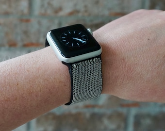 Correa elástica plateada para Apple Watch (todas las series) de KaylieFryCreative