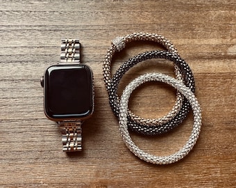 Stainless Steel Michele Apple Watch Band Dupe Apple Watch Bands