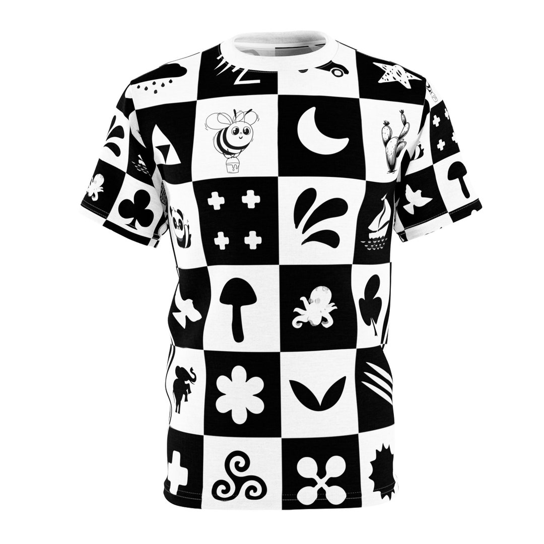Black & White Checkerboard Baby Vision Development T-shirt | High ...