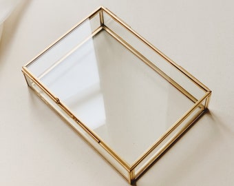 Gold Glass Photo Prints Box | Photographer Box 4" x 6" | 10 x 15 cm, Proof Print Packaging | Photographer Gifts for Clients