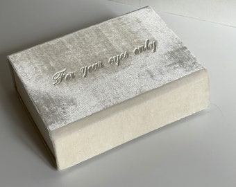 Personalized Velvet Box For Fine Art Prints | 100% French Silk Velvet