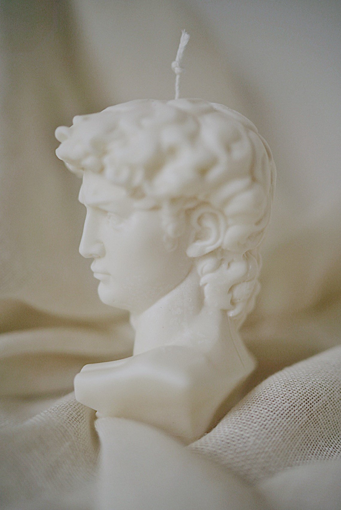 David Bust Candle Statue David Candle Greek Sculpture Candle Etsy