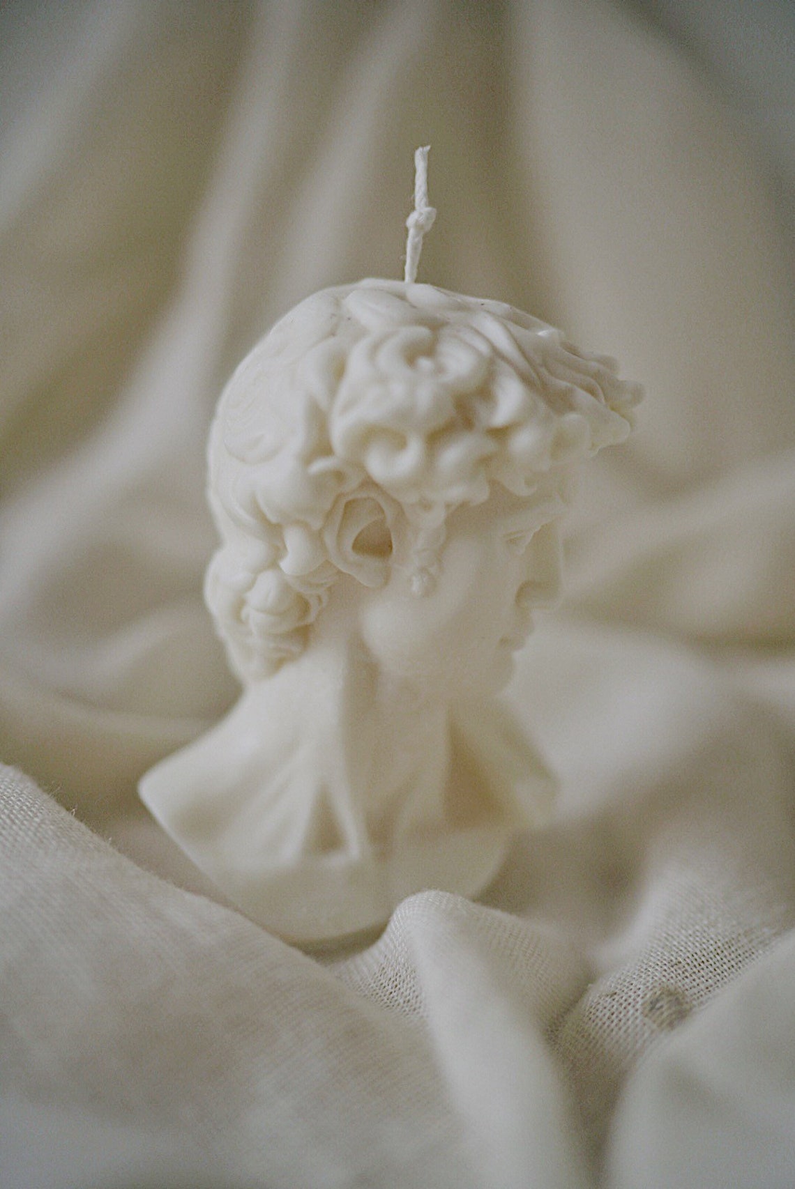 David Bust Candle Statue David Candle Greek Sculpture Candle Etsy