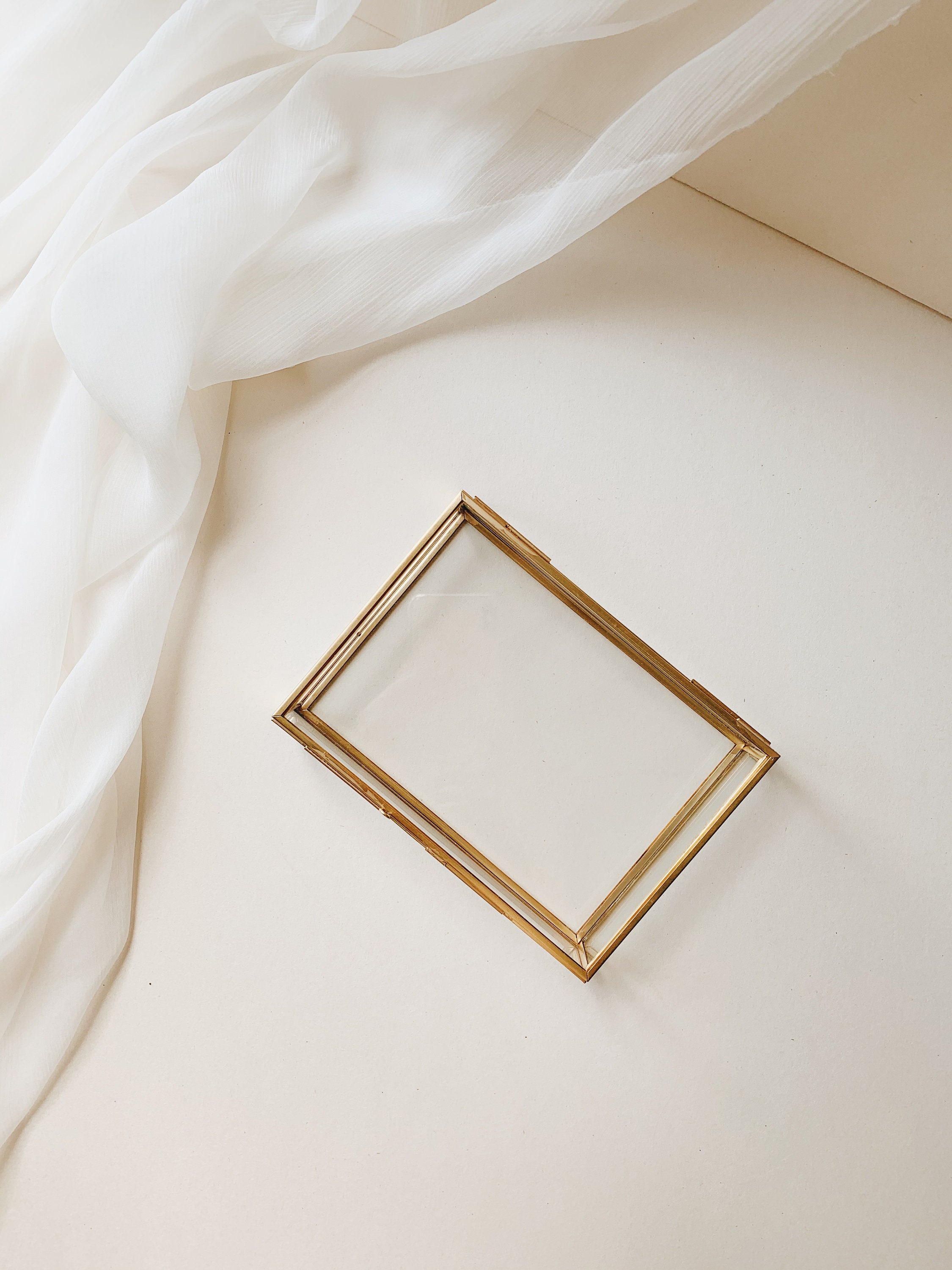 Gold Glass Photo Box Photographer Box 4 x 6 Etsy