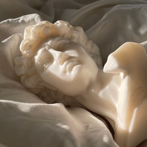 David Bust Candle Statue, David Candle, Greek Sculpture Candle