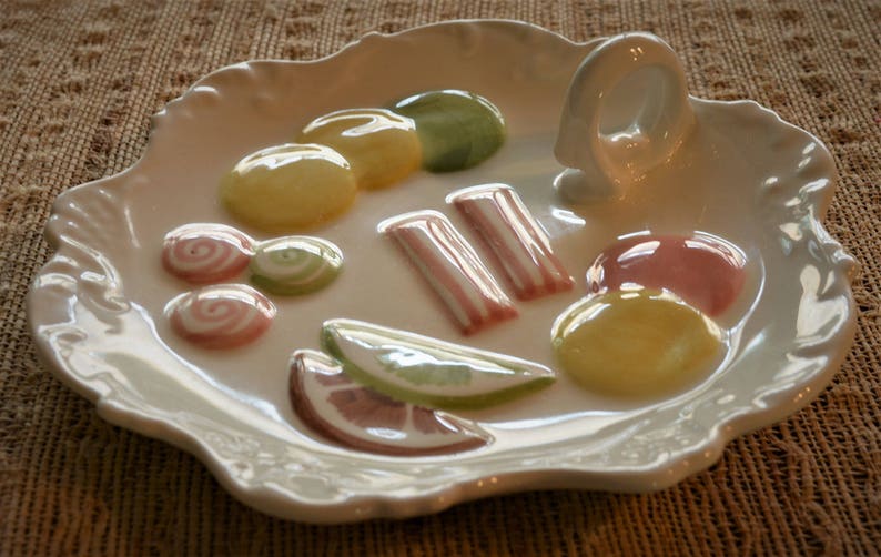 Made in USA 1960 Gustin Bonbon Candy Serving Plate SALE ** Vintage N.S