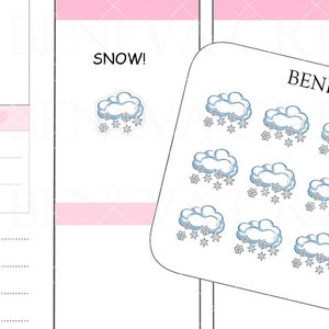 Pegatinas de nieve - Pegatinas de día nevado - Pegatinas de invierno - Pegatinas nevadas - Pegatina de día nevado - Pegatinas de nieve - Pegatinas de garabatos - (DL-295)