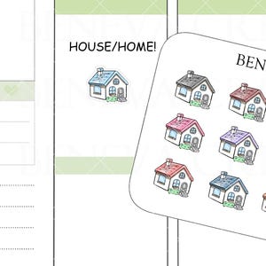 House Stickers-Home Stickers-Doodle Stickers-Home Planner Stickers-Cute Stickers-Planner Stickers-Journal Stickers-(DL-325)