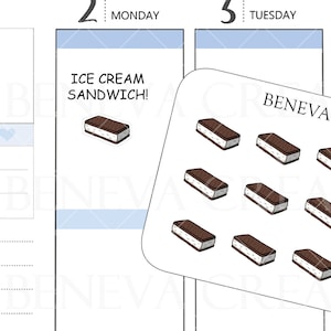 Adesivi per sandwich al gelato - Adesivi per dessert - Adesivi per sandwich al gelato - Adesivi per gelato - Scarabocchi alimentari - Adesivi scarabocchi - Adesivi alimentari - (DL-111)