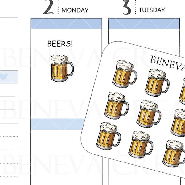Beer Mug Stickers Etsy
