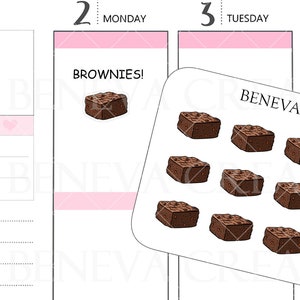 Adesivi per brownie - Adesivi per torte - Adesivi per brownie al cioccolato - Adesivi per alimenti - Adesivi per dessert - Adesivi per scarabocchi - Scarabocchi alimentari - (DL-100)