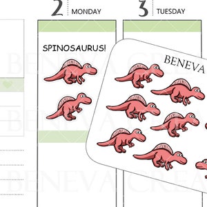 Spinosaurus Aufkleber- Dinosaurier Aufkleber- Jurassic Aufkleber- Dinosaurier Aufkleber- Gekritzel Aufkleber- Planer Aufkleber- Niedliche Aufkleber - (DN-016)