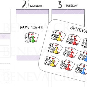 Pegatinas de juegos, pegatinas para la noche de juegos, pegatinas de cartas, pegatinas de actividades, pegatinas de dados, pegatinas de juegos de cartas, pegatinas de garabatos, pegatinas de planificador (DL-152)
