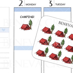 Pegatinas para tiendas de campaña - Pegatinas para tiendas de campaña - Pegatinas para camping - Pegatinas con dibujos - Pegatinas para camping - Pegatinas para exteriores - Pegatinas bonitas - Pegatinas para planificador (DL-056)