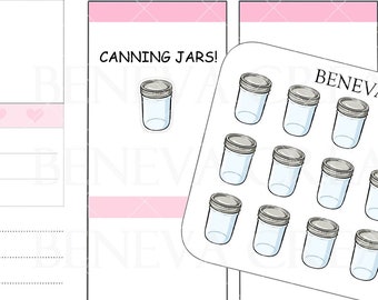 Canning Jar Stickers-Canning Stickers-Canned Fruit Stickers-Canned Vegetable Stickers-Food Doodles-Food Stickers-Glass Jar Stickers-(DL-219)
