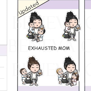 Stickers enfants et mamans - Stickers enfants - Stickers enfants - Stickers maman - Stickers parents - Stickers personnalisés - Stickers mignons - (ML-021-MINI)