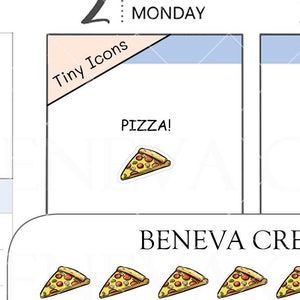 Tiny Pizza Slice Stickers - (TI-049) - Etsy