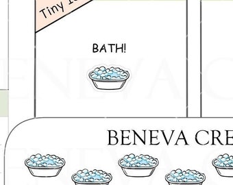 Tiny Bubble Bath Stickers- Bath Stickers- Icon Stickers- (TI-080)