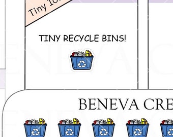 Tiny Recycle Bin Stickers - (TI-001)