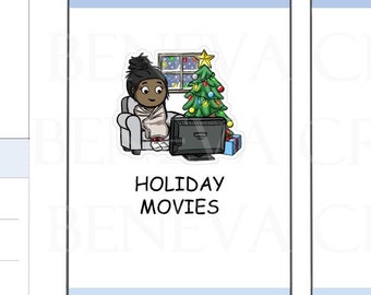Couch Stickers-Christmas Movie Stickers-Christmas Stickers-Sitting Stickers-Movie Stickers-Character Stickers-Personalized Stickers-(HC-029)