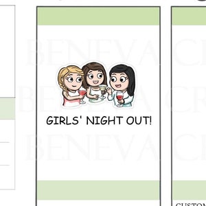 Naklejki Girls Night Out- Naklejki Drink with Friends- Naklejki Night Out- Naklejki BFF- Naklejki Friend- Naklejki Character- (EL-050)