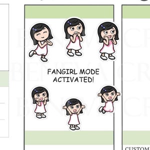 Stickers fangirl - Stickers Fangirl - Stickers Excited - Stickers Happy - Stickers OMG - Stickers Emotion - Stickers Mignons - Stickers Planner - (EM-020)