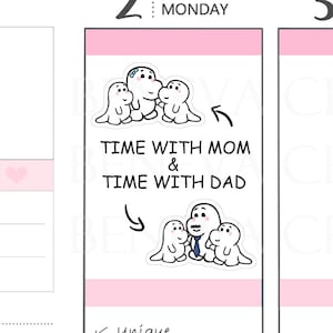 Stickers mamadag - stickers papadag - stickers familietijd - kinderstickers - familiestickers Karakterstickers - leuke stickers - (CT-038)